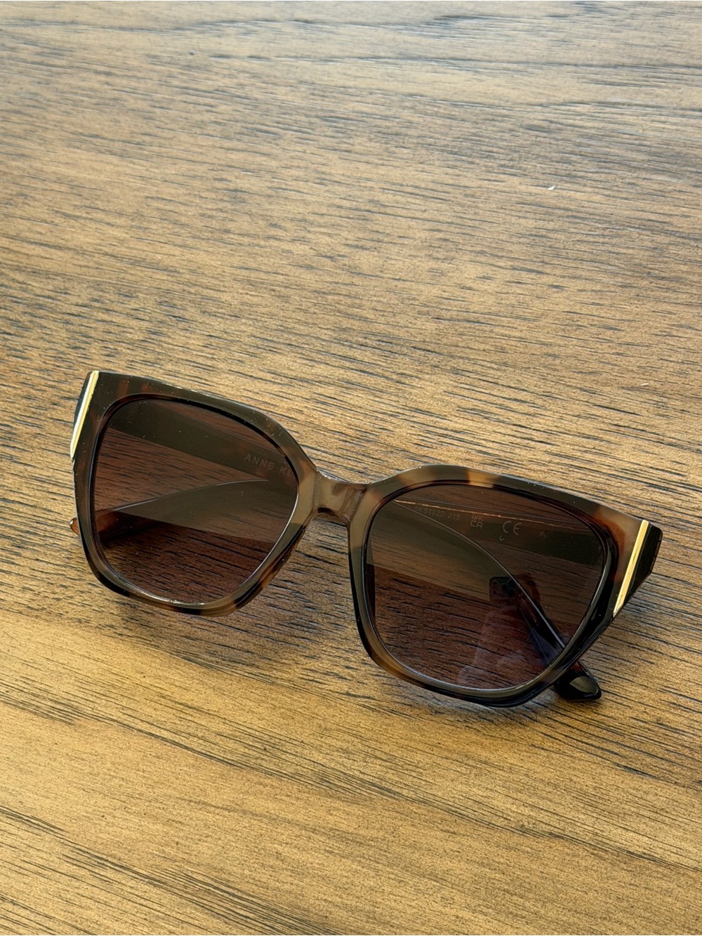 Anne Klein Brown Cat-Eye Sunglasses